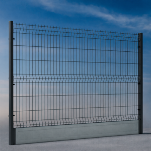 Ogrodzenie panelowe z podmurówką 180 cm drut fi 4 oczko 50x200 czarny- 100 m